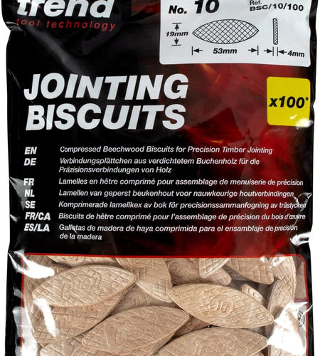 100Pcs Beechwood Joining Biscuits (No. 10) for Woodworking, Joinery, and Furniture Framing, BSC/10/100