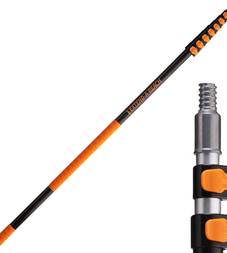 7-30 Ft Long Telescopic Extension Pole // Multi-Purpose Extendable Pole with Universal Twist-On Metal Tip // Lightweight and Sturdy // Best Telescoping Pole for Painting, Dusting and Window Cleaning