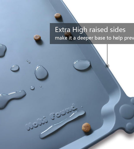 -Waterproof Pet Feeding Mats with High Lips - Multiple Size and Colors for Dogs, Cats & Others-G