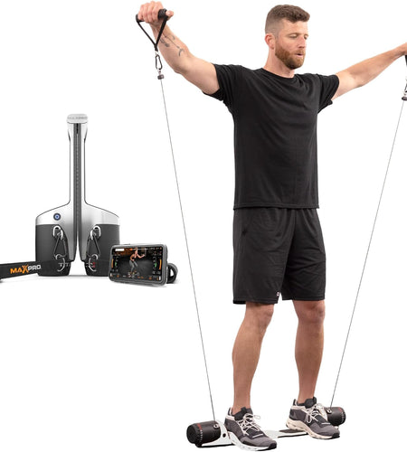 : Smart Cable Gym | All-In-One Machine W/Bluetooth - Free APP 100'S of Workouts | Portable Exercise Anywhere - Outdoors, Home, Travel. (5-300Lbs Resistance),